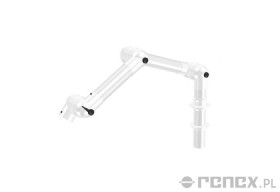 Ramię ALSIDENT 1370mm do systemu CHEMICAL RESISTANT 100 montowane do blatu - białe połączenia