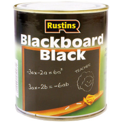 Rustins BLAB250 Quick Drying Blackboard Black Paint 250ml