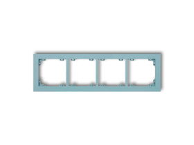 DECO Ramka 4 poczwórna uniwersalna z tworzywa DECO Pastel Matt lazurowy 48DR-4 KARLIK