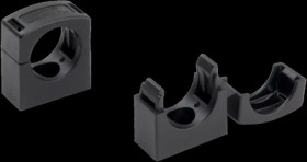 Universal holder, halogen free, (L x W x H) 20.5 x 15 x 24.5 mm, PA, gray, for Murrflex corrugated pipe profiles, 83621812