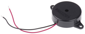 Brzęczyk piezoelektryczny średnica 30mm, sygnał ciągły 85dB RS PRO