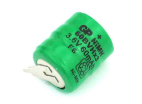Akumulator 3.6V 60mAh lutowany 2 nogi