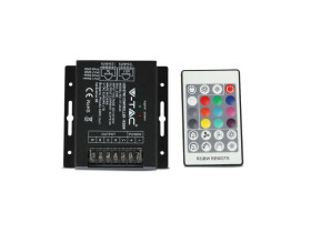 Sterownik LED VT-2424 kontroler led RGBW ściemnialny z pilotem IP20 3338 V-TAC