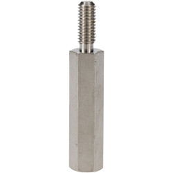 R-TECH 524413 Hex Threaded M-F Spacer Brass 5mm A/F M3 20mm - Pack Of 25