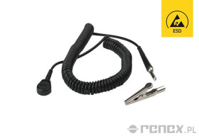 Przewód spiralny do opaski nadgarstkowej (1,5 m) zatrzask/banan