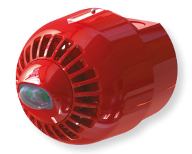 Zestaw sygnalizatorów akustycznych i lamp sygnalizacyjnych 17 → 60 V DC Czerwony DC Montaż na ścianie 97dB