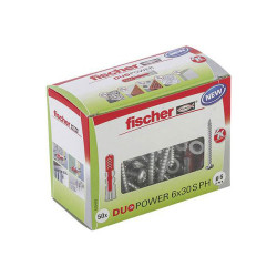 Fischer 535463 DuoPower Plug 6x30 mm50pcs superior grip polyamide made