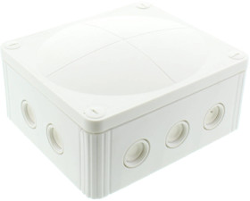 Cable junction box, no. of entries: 4, 10 mm², white, IP66/IP67, 10101461