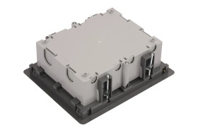 Simon Connect Puszka SF podłogowa potrójna 6xK45 70mm + SM302/9 szara SF370/1