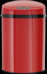 EW-BE-0259 Echtwerk 9.0-l red waste bin with sensor