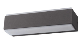 Kinkiet LED 16W 800lm 4000K/neutralna IP54 zewnętrzny aluminium + poliwęglan antracyt VILA 16W Anthracite NW GXPS071