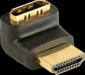 IADAP-HDMI-L Adapter, HDMI male to HDMI female, 90°, bottom