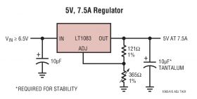 LT1084 - 7.5A, 5A, 3A Low Dropout Positive Adjustable Regulators