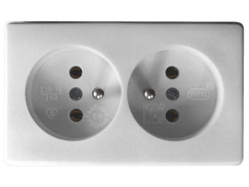 KAPPA Gniazdo podwójne z uziemieniem białe GW-2KZ/00 OSPEL