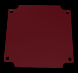 Mounting plate, hard paper, (L x W x H) 112 x 110 x 2 mm, natural, for MT 217/227/228, EM/ET 217, 22000500