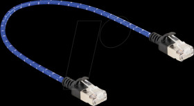 80375 Patch cable Cat.6A U/FTP Slim 0.3 m blue