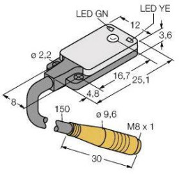 Bezzwrotny czujnik fotoelektryczny Turck VS2RP5RQ5 3066943 1 szt.