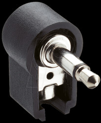 10435 Jack plug, 3.5 mm, mono, angled
