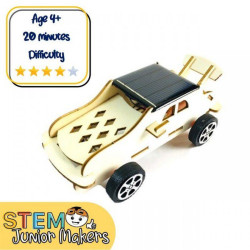 Cytron DIY Solar Powered Wooden Car STEM Kit - Age 4 to 12