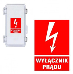Trytyt Tablica samoprzylepna 74x105 WYŁĄCZNIK PRĄDU NOZ3-WP