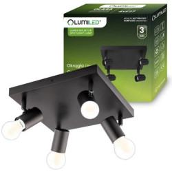 Lampa Sufitowa Plafon SPOT TUBA Reflektor Oprawa Halogenowa 4x E27 GLASA LUMILED