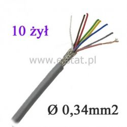 Kabel LIYCY 10 x 0,34 w ekranie