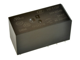 Przekaźnik; elektromagnetyczny miniaturowy; HF115F-024-2ZS4B (JQX115); 24V; DC; 2 styki przełączne; 8A; 250V AC; do gniazda; do