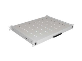 Wysuwana półka do szaf rack 19 350mm szara lanberg (1u/445x350mm udźwig do 35kg, montaż 4 punktowy) AK-1020-S