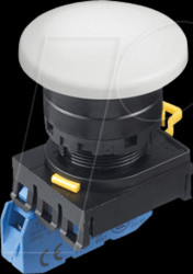 YW1B-M4E10W YW-22mm, PB, mushroom, plastic, momt, 1NO, white