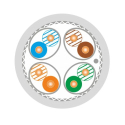 Kabel FTP kat.7A S/FTP 4x2x0,58 B2ca jasnoszary LSOH Alantec /500m/