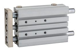 Siłownik z prowadzeniem skok 80mm RS PRO Ø 20mm 130 x 81 x 30mm 130mm