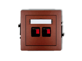 DECO Gniazdo głośnikowe podwójne brązowy metalik 9DGG-2 KARLIK