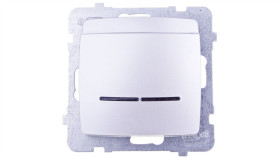 Karo Łącznik Hotelowy Z Podświetleniem Srebrny Perłowy Łp-15Ss/M/43