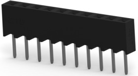 Socket header, 10 pole, pitch 2 mm, straight, black, 1-2314878-0