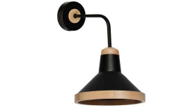 Kinkiet Salma Black / Wood 1Xe27 60W Mlp6294 Milagro