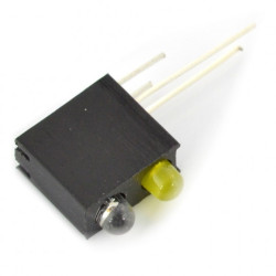 Dioda LED zielona i żółta w oprawce