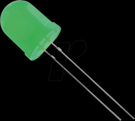 10003G6D-EHB-S LED 10mm, wired, green, 150 mcd, 50°