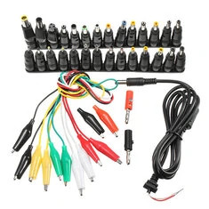 37szt Uniwersalny wtyk ładowarki AC DC Złącze wtykowe Zasilacz AC DC do laptopa notebooka z kablem