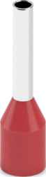 Insulated wire end ferrule, 1.0 mm², 16 mm/10 mm long, DIN 46228-4, UL 486F-E, red, 2100092