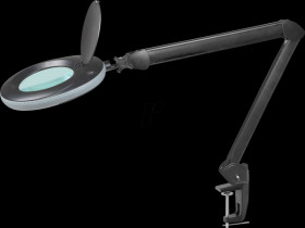 7218SW-MKIII Lupenleuchte, LED, Ø 125 mm Echtglaslinse, 8 Dioptrien, schwarz