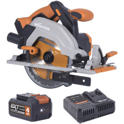 Evolution Power Tools 066-0001A R165CCS-Li EXT Circular Saw 18V 1 x 4.0Ah Li-ion