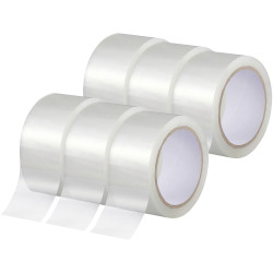 TOOLCRAFT TO-10187127 Packaging tape Transparent 66 m x 50 mm 6 pcs