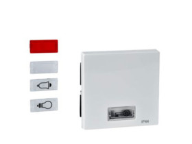 MERTEN SYSTEM M Klawisz pojedynczy IP44 z dużym okienkiem biały polarny MTN432719 SCHNEIDER ELECTRIC