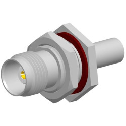 TNC panel socket 50 Ω, RG-58, RG-141, LMR-195, Belden 7806A, Belden 9311, crimp connection, straight, 031-6166