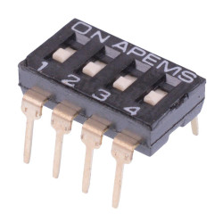 NDIR-04S 4-Way 2.54mm Low Profile PCB Through Hole DIP Switch SPST