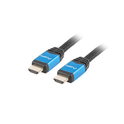 Kabel HDMI M/M V2.0 1M pełna miedź czarny premium Lanberg