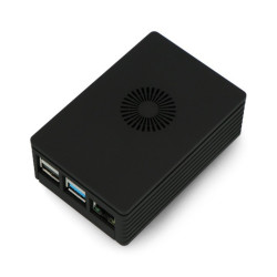 Obudowa do Raspberry Pi 4B - ABS - czarna - LT-4A10