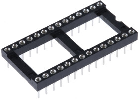 Podstawka DIL 2.54mm Pitch 15.24mm Row Spacing 28 Way, Przepust Toczony Pin, 5A Winslow
