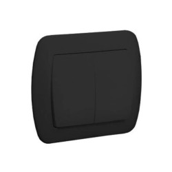 Simon Akord Łącznik schodowy podwójny 10AX, 250V, zaciski śrubowe czarny AW6/2/49