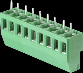 CTB0709/9 Solderable screw terminal - 9-pole, RM 5.08 mm, 90°